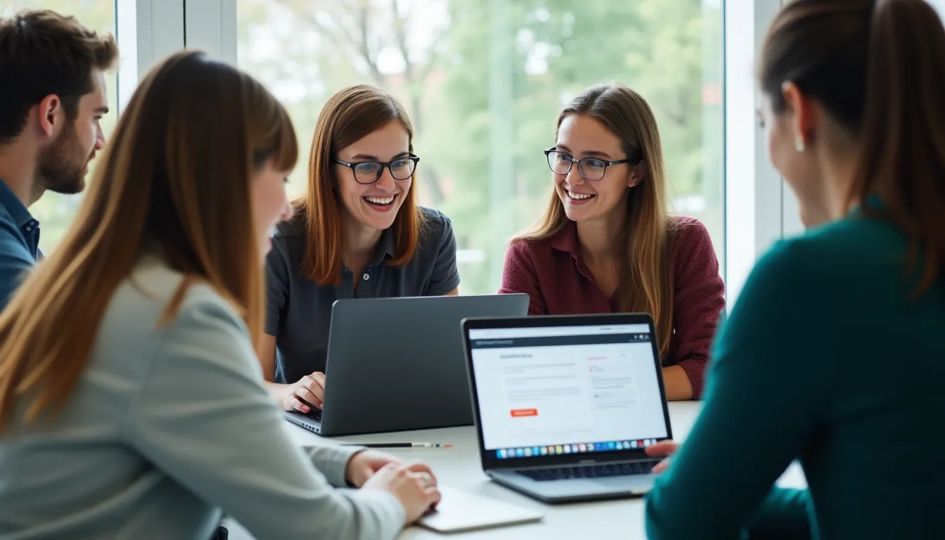 etudiants professeurs collaboration salle